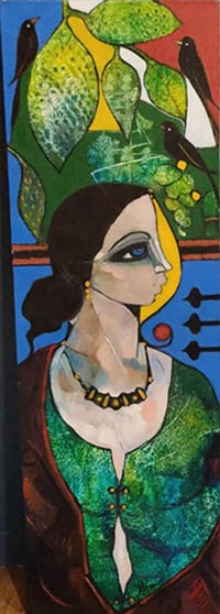 Abrar Ahmed, 12 x 36 Inch, Oil on Canvas, Figurative Painting, AC-AA-594